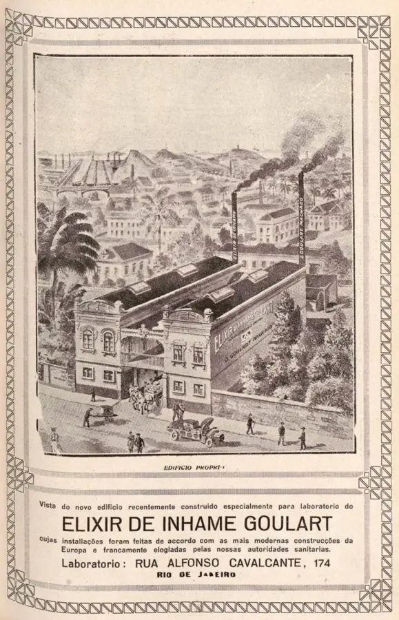 Registro histórico do laboratório do Elix & Inhame Goulart no Rio de Janeiro